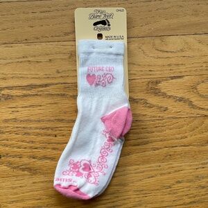“Future CEO” Child Socks by For Bare Feet Original 2-4 Yrs, USA,  75% Cotton